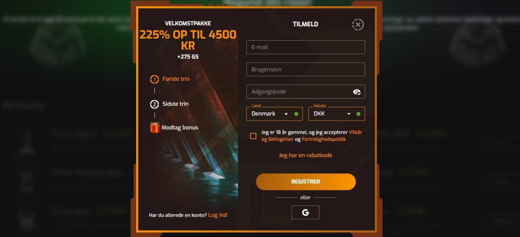 hugo casino login